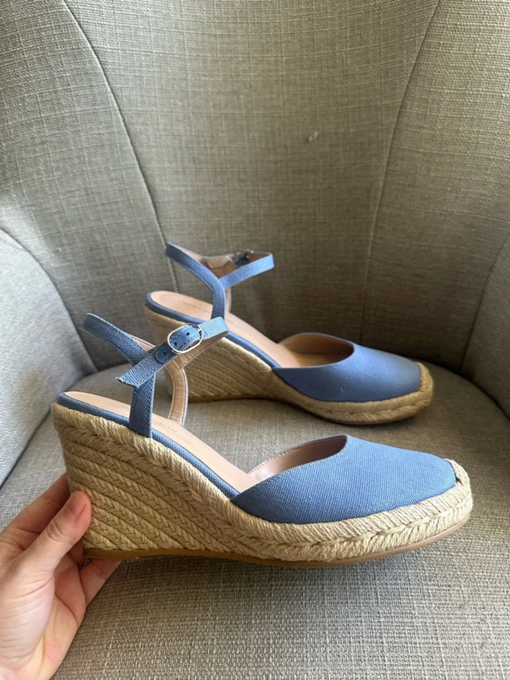 Stuart Weitzman Mykonos Closed-Toe Espadrille Wedges - Picture 1 of 7